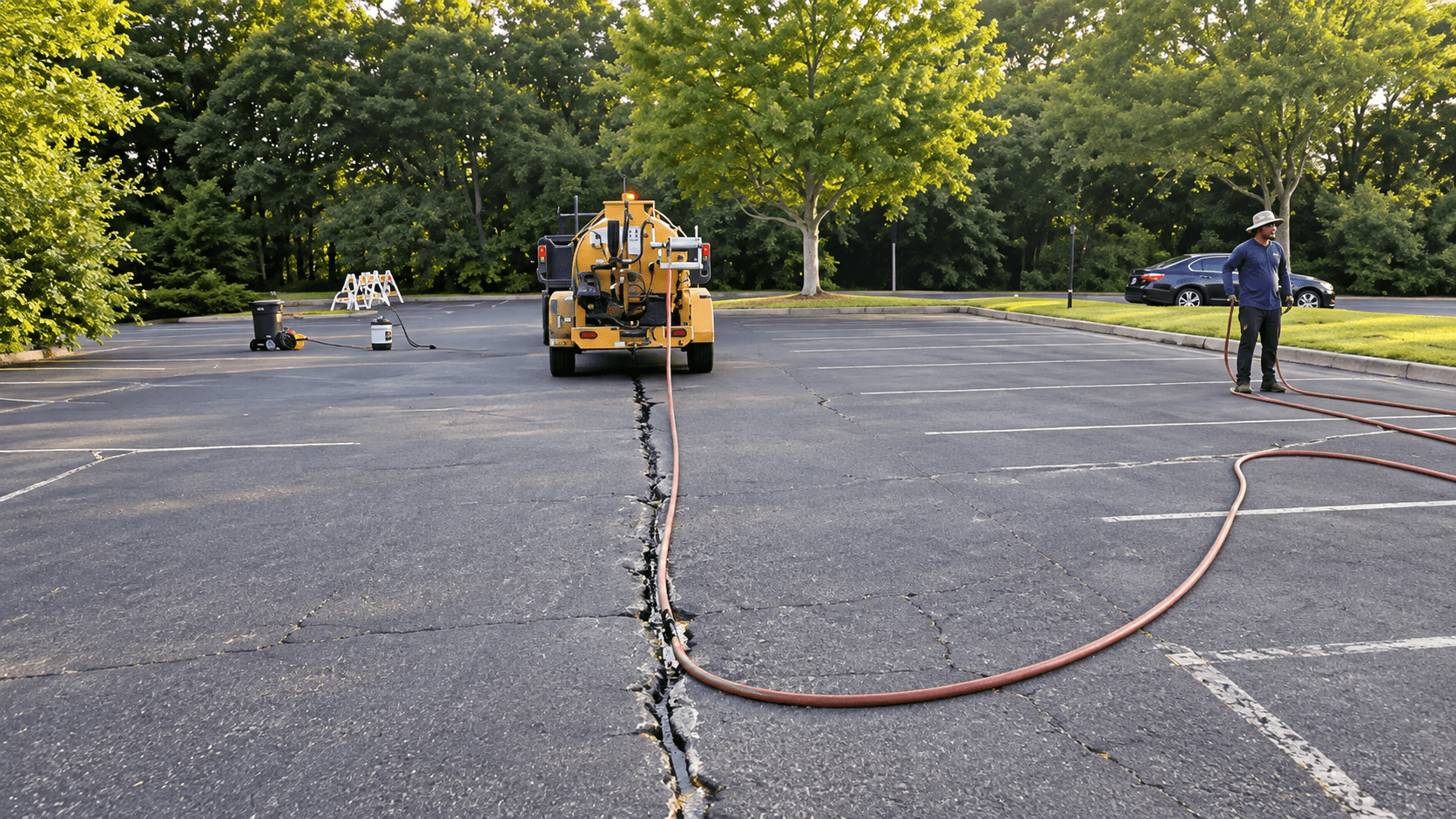 Crack Filling Repair in the Hamptons, NY