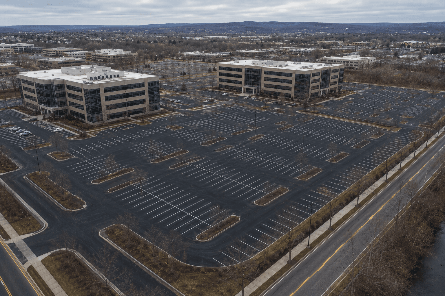 Commercial asphalt paving contractor serving parking lots across Reading, Pennsylvania