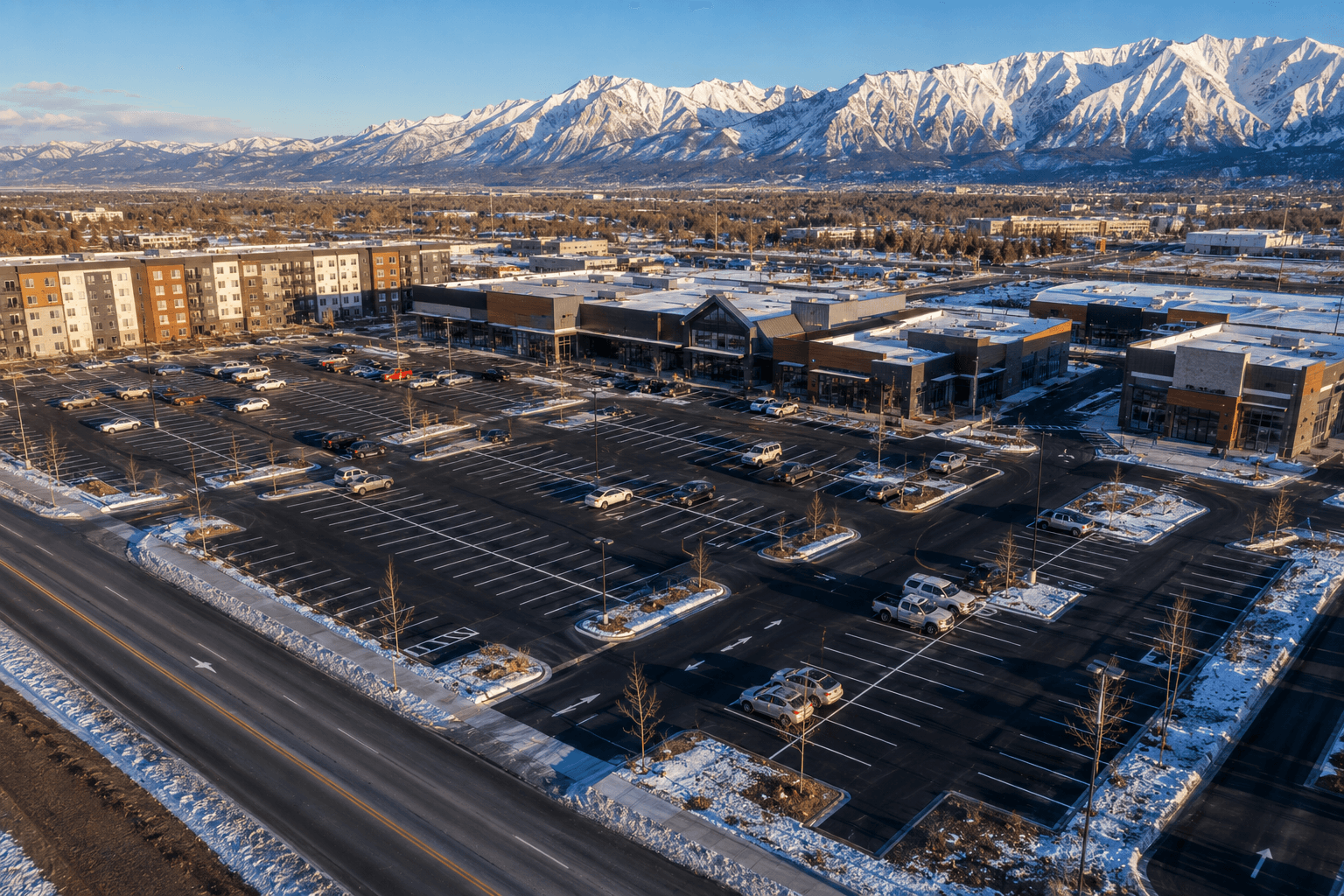 Commercial asphalt paving contractor serving parking lots across Anchorage, Alaska