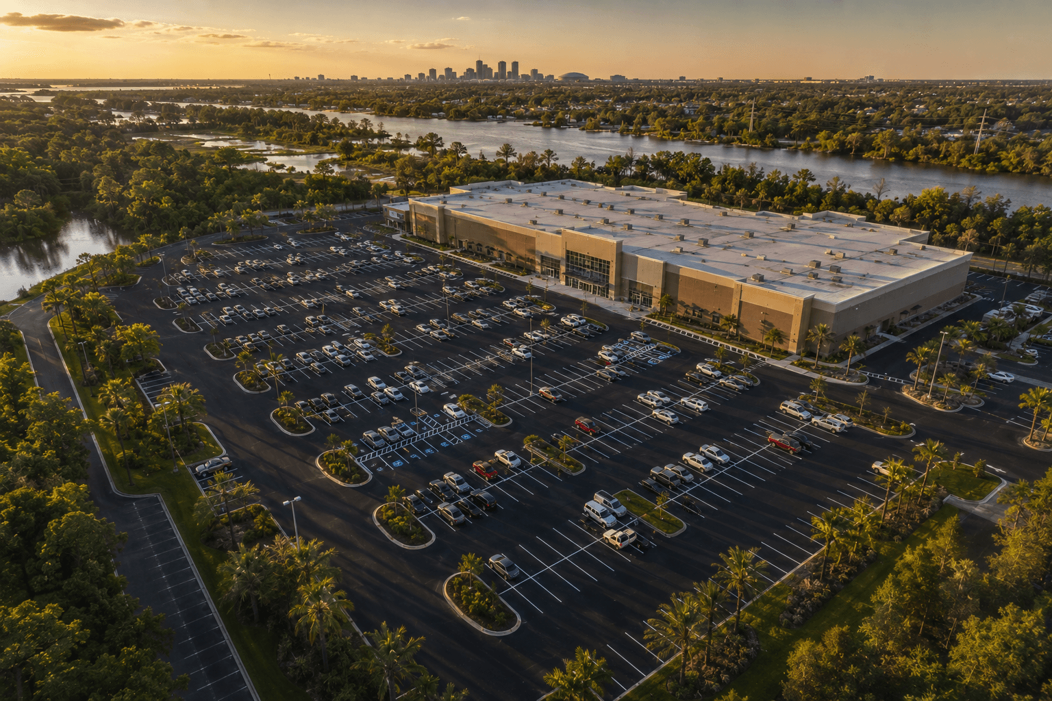 Commercial asphalt paving contractor serving parking lots across Lafayette, Louisiana