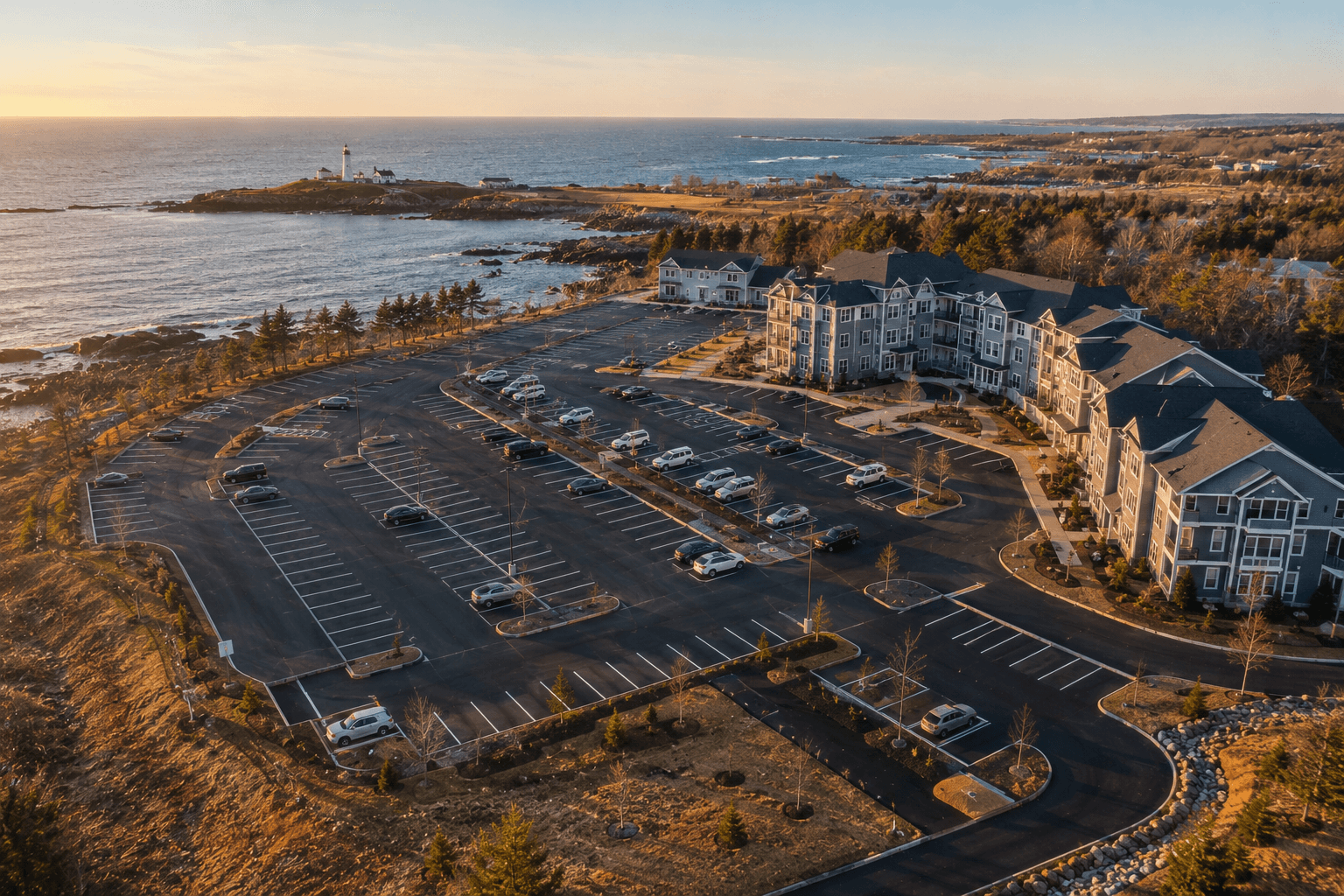 Commercial asphalt paving contractor serving parking lots across Augusta, Maine