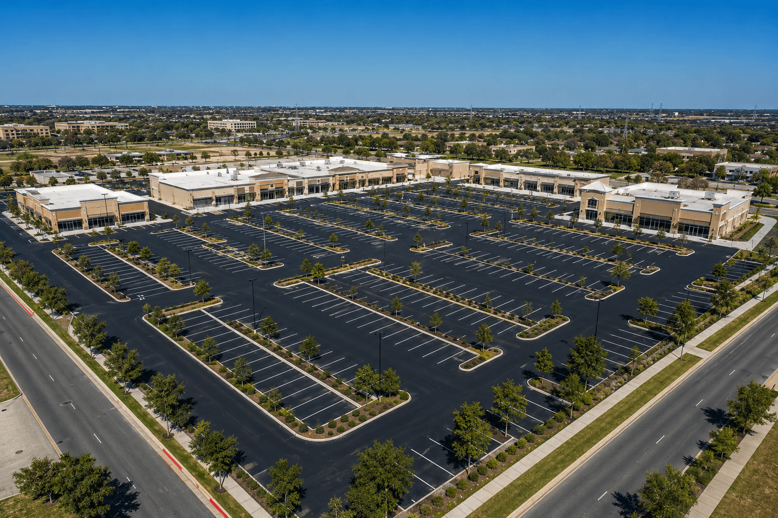 Commercial asphalt paving contractor serving parking lots across Austin, Texas