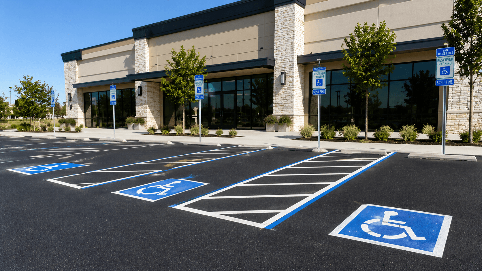 ADA Parking Lot Markings