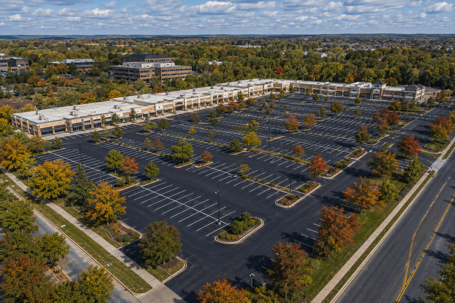 Commercial asphalt paving contractor serving parking lots across Frederick, Maryland