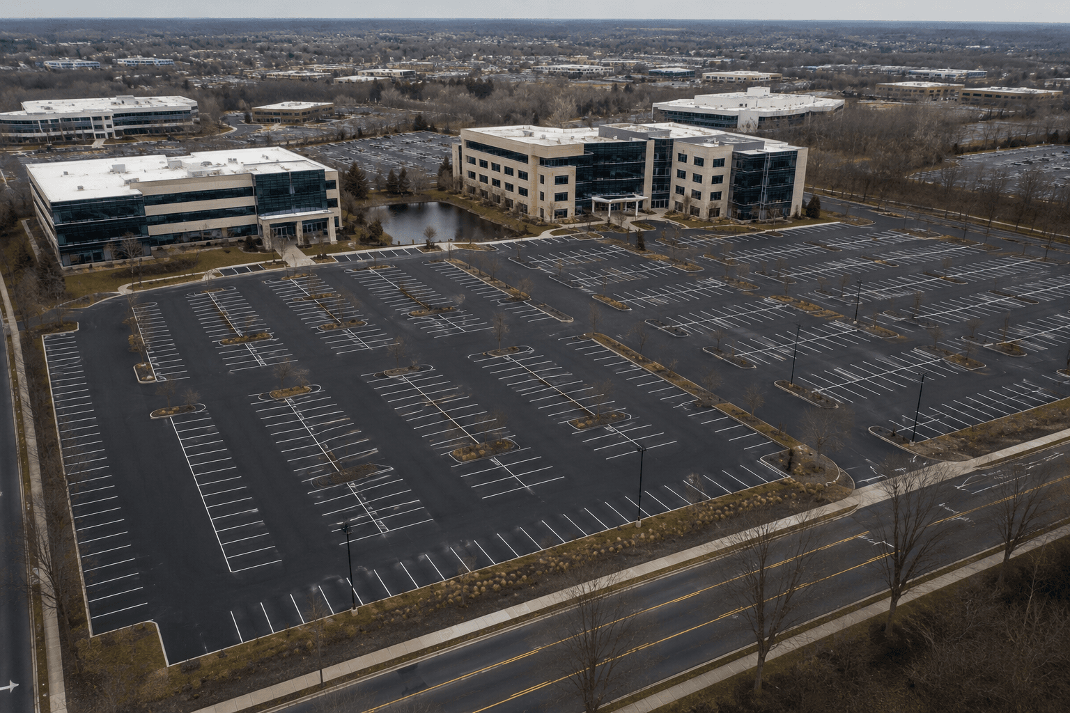 Commercial asphalt paving contractor serving parking lots across Jersey City, New Jersey
