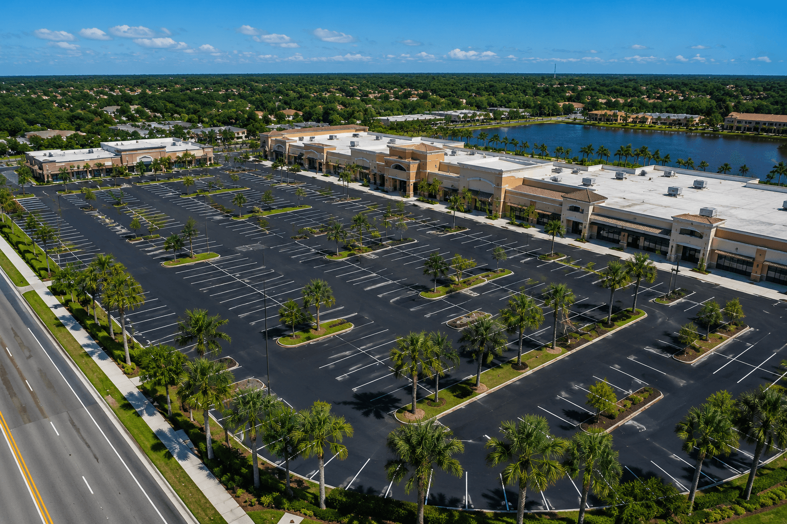 Commercial asphalt paving contractor serving parking lots across Miami, Florida