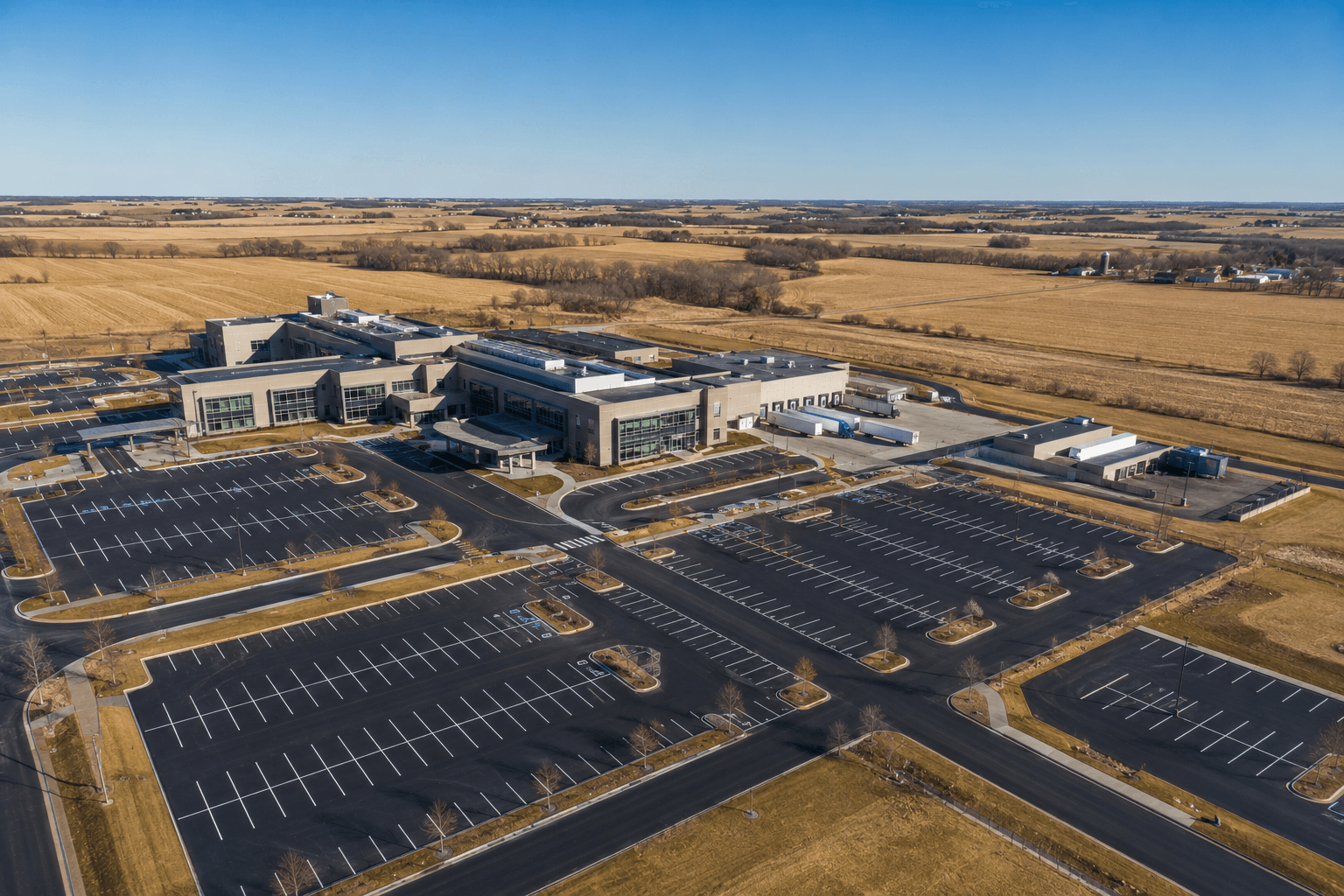 Commercial asphalt paving contractor serving parking lots across Iowa state